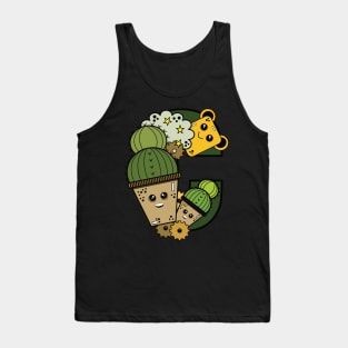 Cute kawai Cactus doodler Tank Top